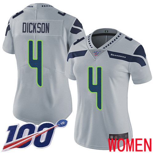Seattle Seahawks Limited Grey Women Michael Dickson Alternate Jersey NFL Football 4 100th Season Vapor Untouchable